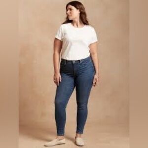 Banana Republic Mid Rise Skinny Dark Wash Jeans Size 35